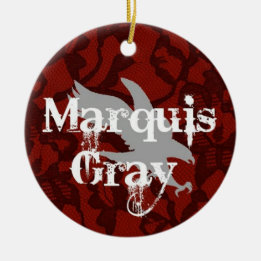 Marquis Grey Xmas Ornament