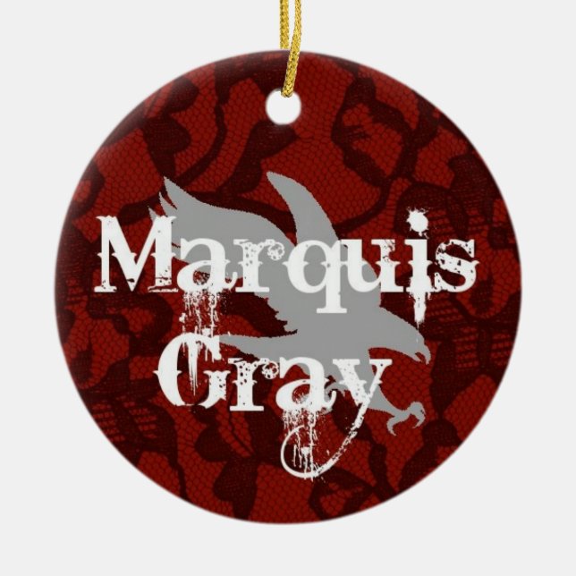 Marquis Grey Xmas Ornament (Front)