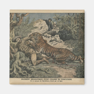 Marquis of Barthelemy wounded by a tiger Magnet