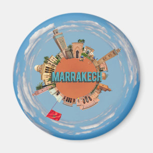 marrakech city little tiny planet morocco architec magnet