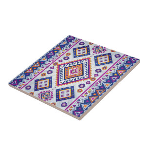 Marrakech Dream - Vibrant Moroccan Geometric Art Ceramic Tile