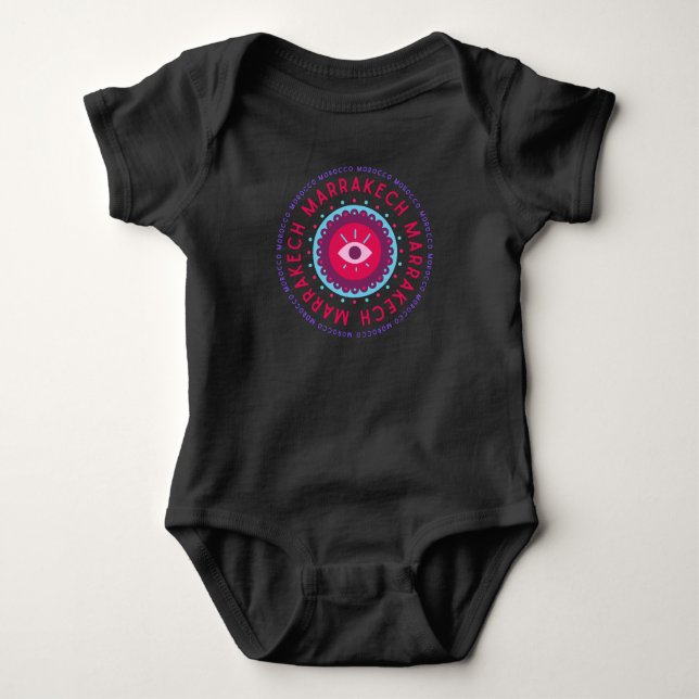 Marrakech Eyes Baby Bodysuit (Front)