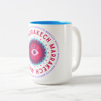 Marrakech Eyes Two-Tone Coffee Mug