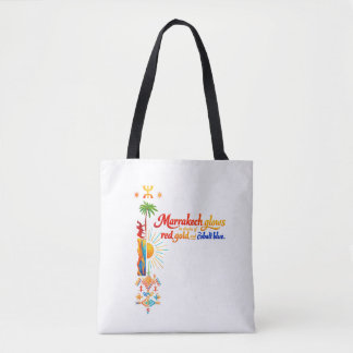 Marrakech Glows – Vibrant Moroccan Art Tee Tote Bag
