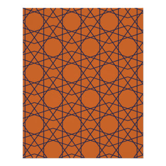 Marrakech Indigo Geometry Poster