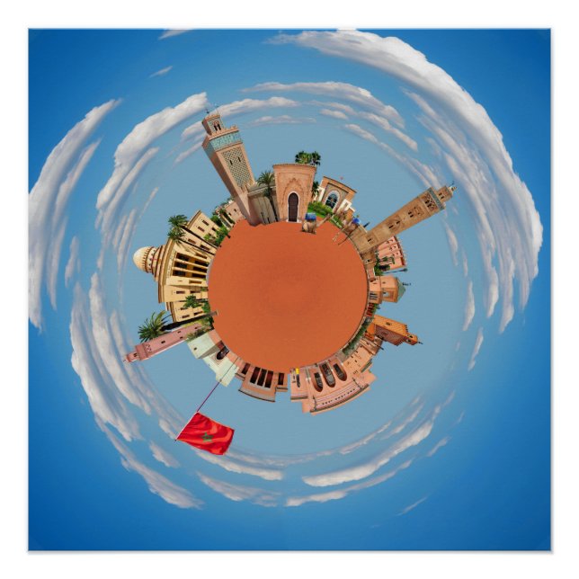 marrakech little planet morocco travel tourism lan poster (Front)