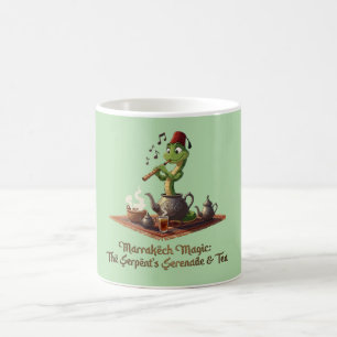 Marrakech Magic: Cute Snake Flute Player Moroccan Coffee Mug