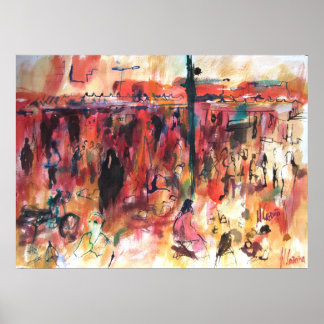 Marrakech Market Poster