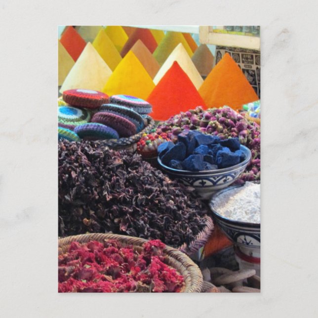 marrakech market spices postcard (Front)