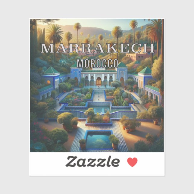 Marrakech Morocco 3 Inch Vinyl Sticker (Sheet)