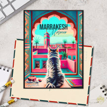 Marrakech Morocco Cat Travel Tourism Souvenir