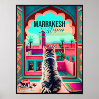 Marrakech Morocco Cat Travel Tourism Souvenir