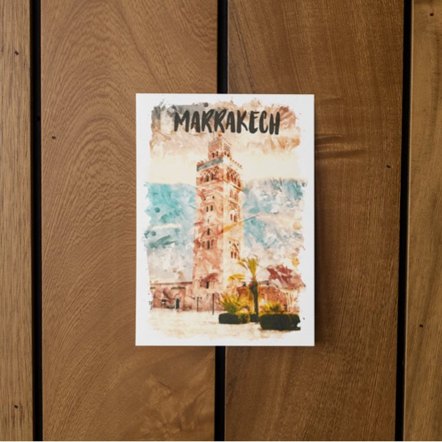 Marrakech Morocco Koutoubia Mosque Postcard (marrakech islamic architecture postcard)