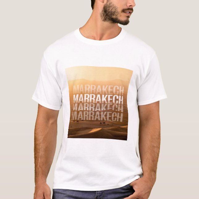 Marrakech Morocco Sahara – Desert Travel Aesthetic T-Shirt (Front)