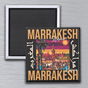 Marrakech Morocco souk Tourism Travel Souvenir Magnet