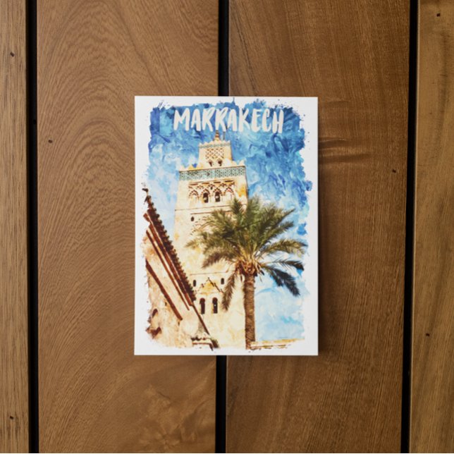 Marrakech Morocco Vintage Travel Postcard (marrakech morocco retro vintage travel)