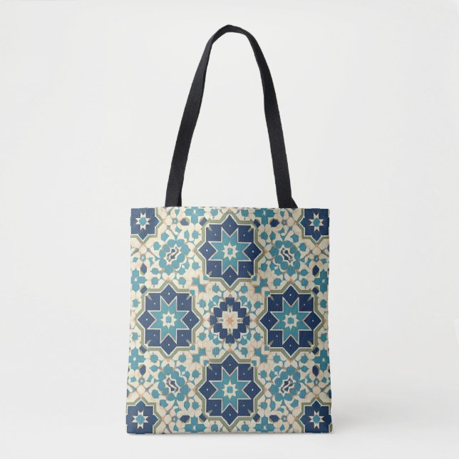 Marrakech Mosaic – Moroccan Tile Tote Bag (Front)