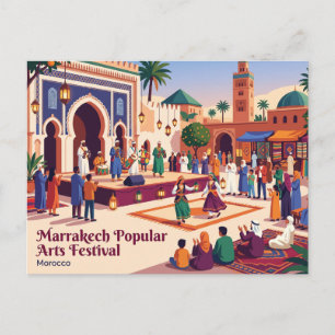 Marrakech Popular Arts Festival Morocco Postcard