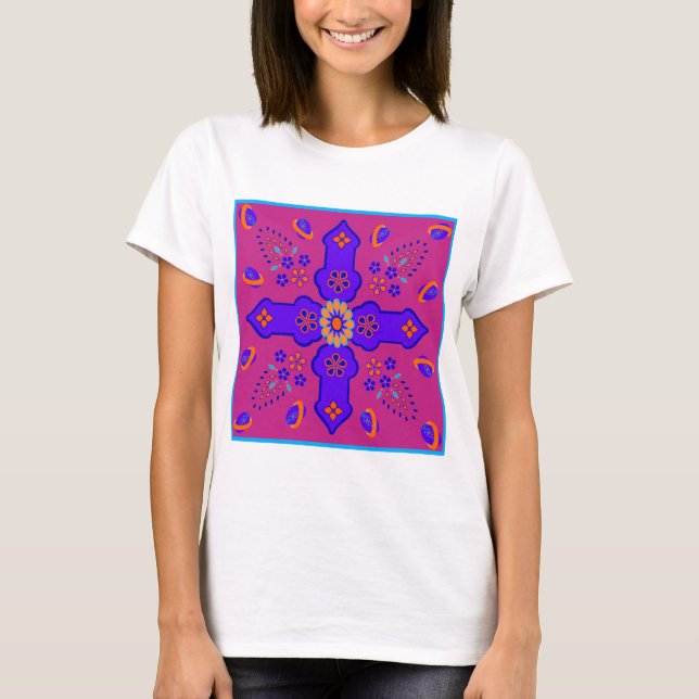 Marrakesh Arabesque inspired with circled eggs T-Shirt (Front)