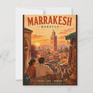 Marrakesh Dreams - Vintage, Watercolor, Wanderlust Card