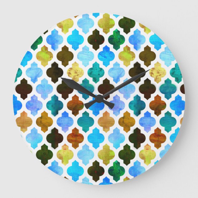 Marrakesh Moroccan Green Large Clock (Front)