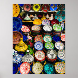 Marrakesh, Moroccan Pottery Poster