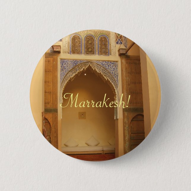 Marrakesh, Morocco 6 Cm Round Badge (Front)