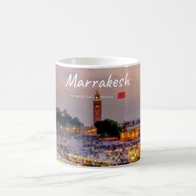 Marrakesh, Morocco - Jemaa el Fnaa Square Coffee Mug (Center)
