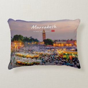 Marrakesh, Morocco - Jemaa el Fnaa Square Decorative Cushion