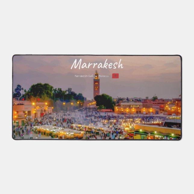 Marrakesh, Morocco - Jemaa el Fnaa Square Desk Mat (Front)