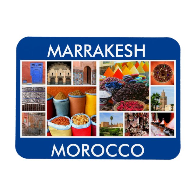 marrakesh morocco scenes magnet (Horizontal)