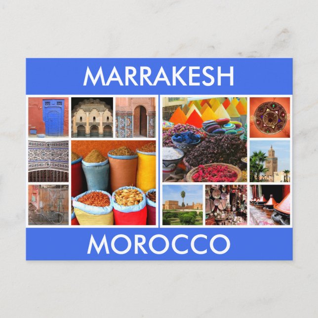 marrakesh morocco scenes postcard (Front)