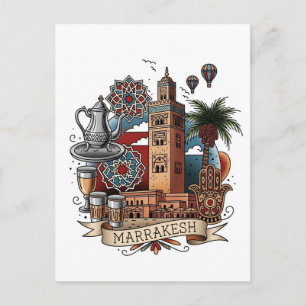 Marrakesh Morocco Travel Postcard