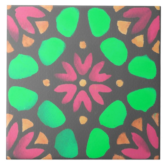 Marrakesh pattern  ceramic tile (Front)