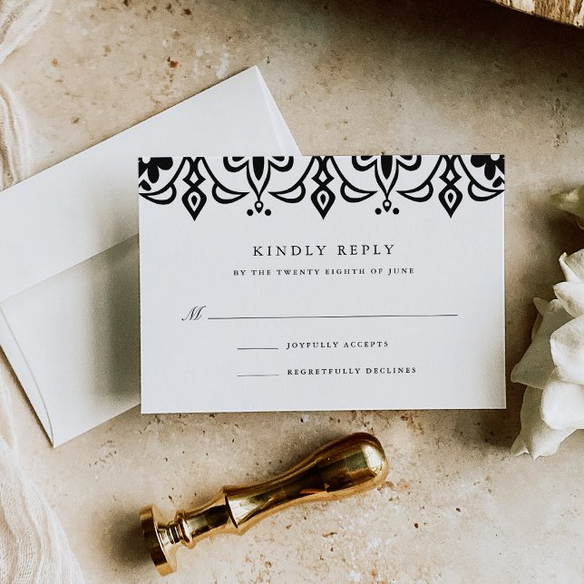 Marrakesh RSVP Card | Black (Creator Uploaded)