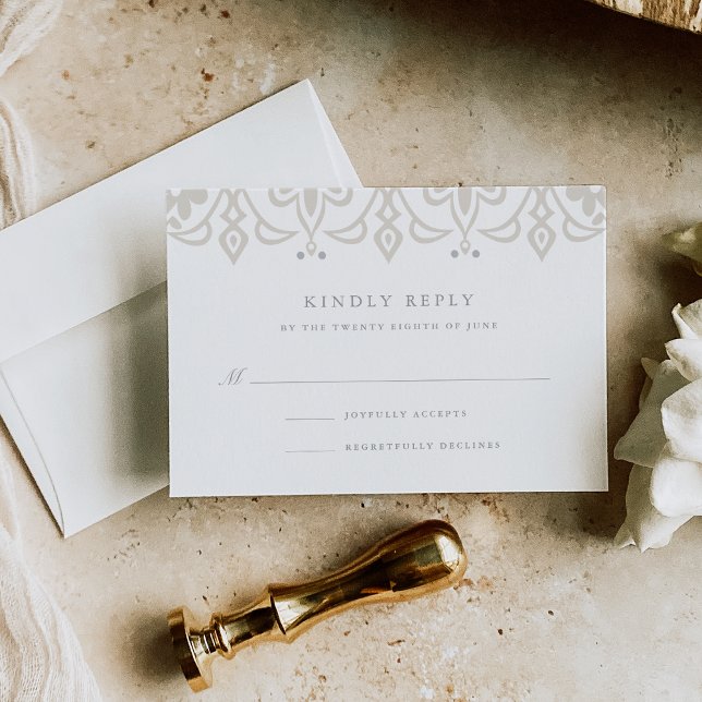 Marrakesh RSVP Card | Linen Greige (Creator Uploaded)