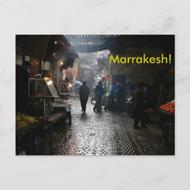 Marrakesh souk in Morocco Postcard (Front)