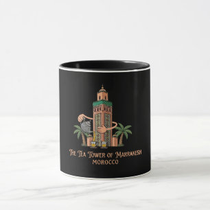 Marrakesh Tea Tower Morocco Vintage Illustration Mug