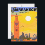 Marrakesh Travel Postcard Art, Morocco Travel Post<br><div class="desc">Marrakesh Travel Postcard Art,  Morocco Travel Postcard,  City Skyline Postcard,  Africa Travel Postcard, </div>