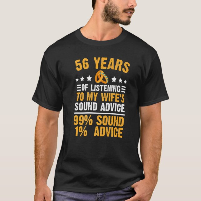 marriage 56 year wedding anniversary for husban T-Shirt (Front)