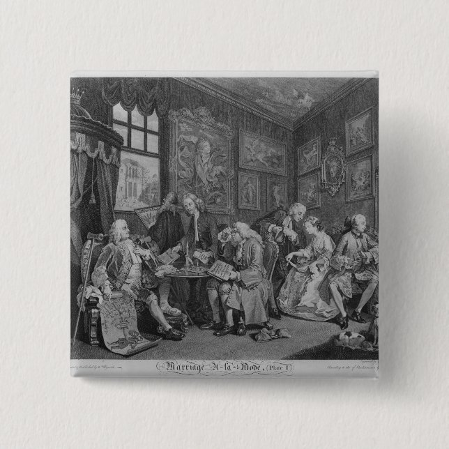 Marriage a la Mode 15 Cm Square Badge (Front)