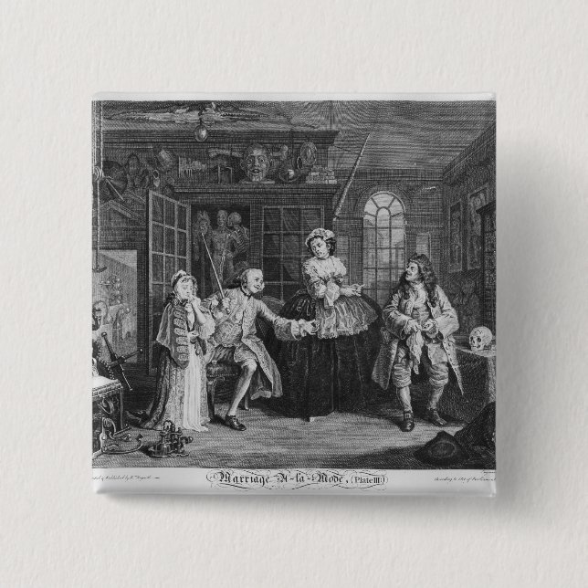 Marriage a la Mode 15 Cm Square Badge (Front)