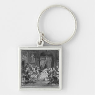 Marriage a la Mode, Plate IV, The Toilette, 1745 Key Ring