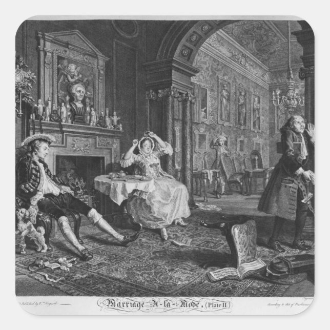 Marriage a la Mode Square Sticker (Front)