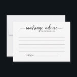 Marriage Advice For The New Mr. And Mrs. Card<br><div class="desc">These marriage advice cards are the perfect way for guests to give the couple advice at their wedding or any of their wedding events.</div>