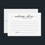 Marriage Advice For The New Mr. And Mrs. Card<br><div class="desc">These marriage advice cards are the perfect way for guests to give the couple advice at their wedding or any of their wedding events.</div>