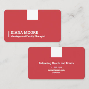 Marriage And Family Therapist Business Card