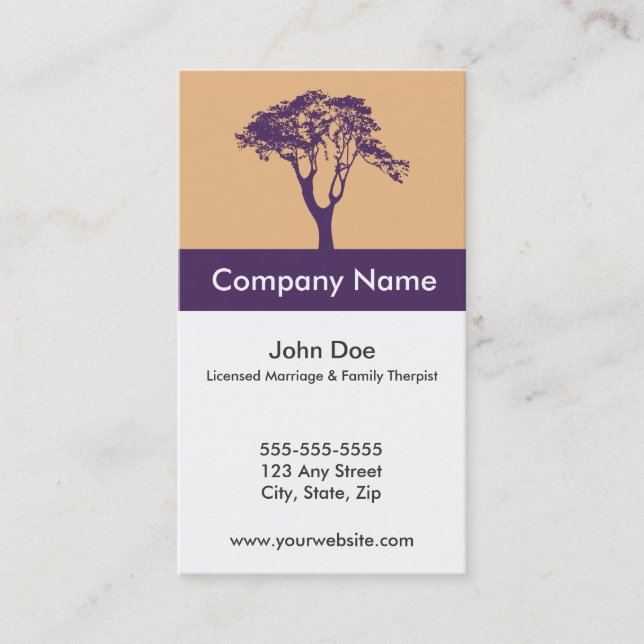 Marriage and Family Therapist Business Card (Front)