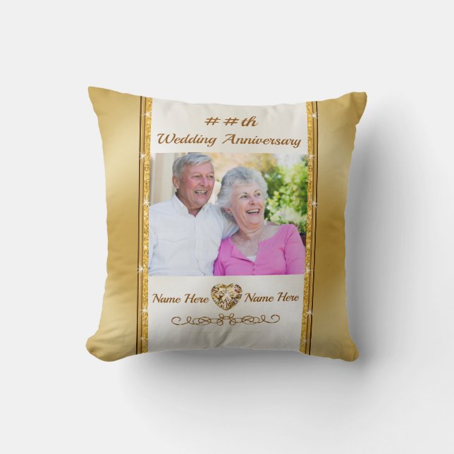 Marriage Anniversary Gifts for Wife with Photo Cushion (Front)