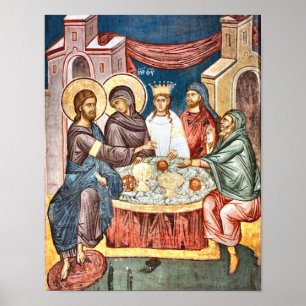 Marriage at Cana Orthodox Christian Icon Print